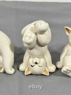 Fitz & Floyd FF Lot of 5 Porcelain 3 Tumbling Cats Figurines Vtg Japan READ