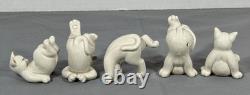 Fitz & Floyd FF Lot of 5 Porcelain 3 Tumbling Cats Figurines Vtg Japan READ