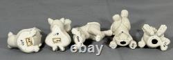 Fitz & Floyd FF Lot of 5 Porcelain 3 Tumbling Cats Figurines Vtg Japan READ