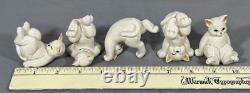 Fitz & Floyd FF Lot of 5 Porcelain 3 Tumbling Cats Figurines Vtg Japan READ