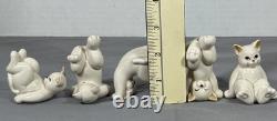 Fitz & Floyd FF Lot of 5 Porcelain 3 Tumbling Cats Figurines Vtg Japan READ