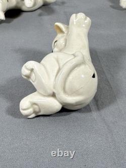 Fitz & Floyd FF Lot of 5 Porcelain 3 Tumbling Cats Figurines Vtg Japan READ