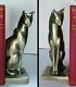 Frankart Sitting Cat Bookends Art Deco In A Moderne Brass Finish A Pair Usa Made