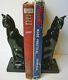 Frankart Sitting Cat Bookends Art Deco Moderne In A Black Finish A Pair Usa 8