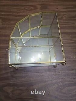 Franklin Mint The Curio Cabinet Cats Mirrored Display Case Left Side