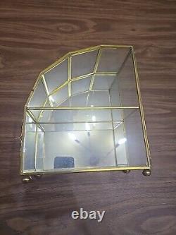 Franklin Mint The Curio Cabinet Cats Mirrored Display Case Left Side