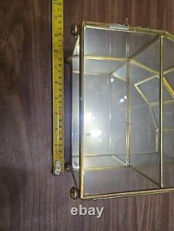 Franklin Mint The Curio Cabinet Cats Mirrored Display Case Left Side