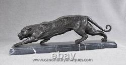 French Bronze Art Deco Puma Panther Cat Statue Casting