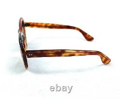 GENUINE 50s FRANCE SUNGLASSES MID-CENTURY CAT EYE AMBER CANDY PARTY FRAME NOS