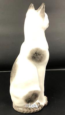 GERMANY PORCELAIN EGYPTIAN ART DECO CAT FIGURINE Siamese Figure Statue Vintage