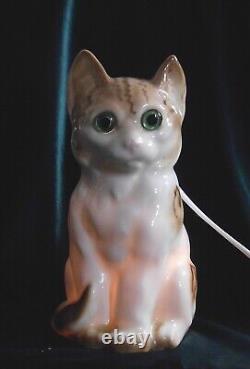 German Cat Perfume Lamp Glass Eyes, Germany