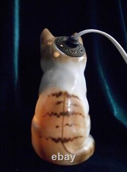 German Cat Perfume Lamp Glass Eyes, Germany