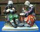 German Volkstedt Porcelain Figurine Beggars With Cats 12 Cm Tall 14 Cm Wide