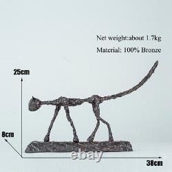 Giacometti Bronze Cat Sculpture Abstract Bronze Cat Statue For Home Decor Crafts