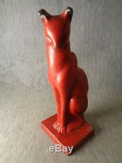 Girly-Girly Cat. Cat is 1-in-a Million. Rare Art Deco Red Frankart Cat