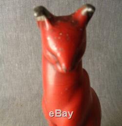 Girly-Girly Cat. Cat is 1-in-a Million. Rare Art Deco Red Frankart Cat