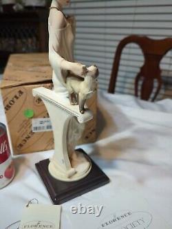 Giuseppe Armani Lady with Cat, Danielle 0436F Figurine withbox From Italy