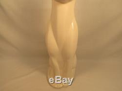 Gorgeous Vintage Large Art Deco Siamese Cat Ceramic Figural Statue 16 Tall