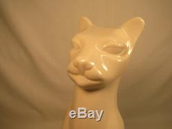Gorgeous Vintage Large Art Deco Siamese Cat Ceramic Figural Statue 16 Tall