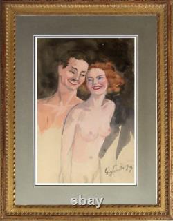 Guy Combrisson (1905-1991) Beautiful Erotic Scene Art Deco Circa 1940 (36)