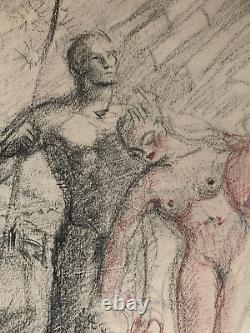 Guy Combrisson (1905-1991) Erotic Scene Art Deco Era Circa 1940 (72)