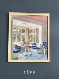 Guy Lipscombe Painting on Canvas for Ideal Home Art Deco Interior VGC