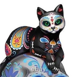 H? Milton Collection Purr-cious Loving Spirit Sugar Skull Cat Figurine-5.25 Tall