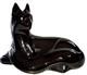 Haeger Reclining Ebony Black Cat Figurine Large Statue Gloss Art Pottery