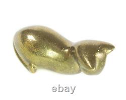Hagenauer Cat Figurine WHW Austria Modernist Brass Kitty Mid Century Art Deco