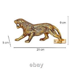 Hand-Craft Aluminum Solid Metal Panther Antique Cat Tiger Family Animal Figurine