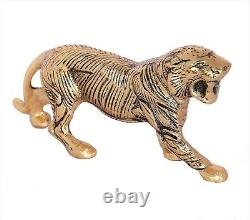 Hand-Craft Aluminum Solid Metal Panther Antique Cat Tiger Family Animal Figurine