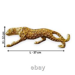 Hand-Craft Aluminum Solid Metal Panther Antique Cat Tiger Family Animal Figurine