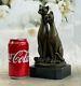 Handcrafted Bronze Sculpture Sale Cat Two Deco Art Cats Base On Signed Cat Deal