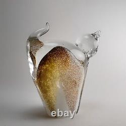Handmade Blown Glass Cat Figurine Collectible Art Sculpture Home Decoration