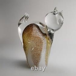 Handmade Blown Glass Cat Figurine Collectible Art Sculpture Home Decoration