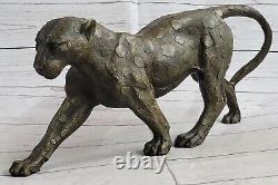 Handmade Vintage Bronze Home Art Deco Cat Statue Plinth Rembrandt Bugatti