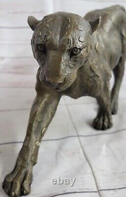 Handmade Vintage Bronze Home Art Deco Cat Statue Plinth Rembrandt Bugatti