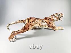 Herend, Hunting Tiger Big Cat 17, Handpainted Porcelain Figurine Mcd! (j042)