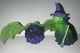 Home Grown Enesco Blackberry Bat & Gourd Witch Cat- #4017516 & #4017525-euc