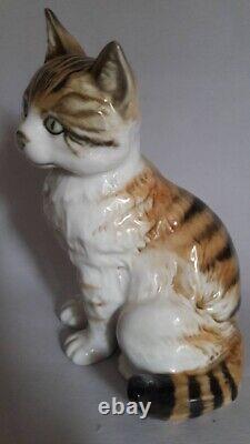 Hutschenreut Vintage Porcelain Figurine Statue Cat Kitten Animals Germany