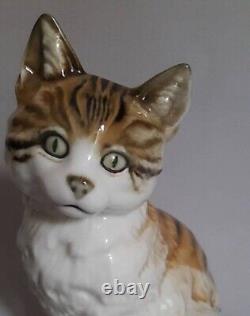 Hutschenreut Vintage Porcelain Figurine Statue Cat Kitten Animals Germany
