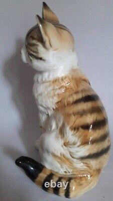 Hutschenreut Vintage Porcelain Figurine Statue Cat Kitten Animals Germany