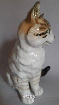 Hutschenreut Vintage Porcelain Figurine Statue Cat Kitten Animals Germany