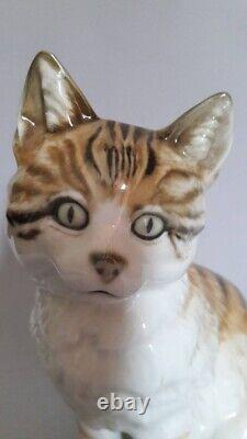 Hutschenreut Vintage Porcelain Figurine Statue Cat Kitten Animals Germany