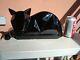 Hyalyn Pottery Art Deco Cubist Black Cat