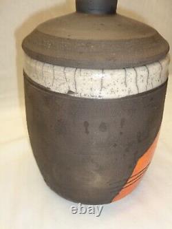 Incised Cat Moon Jar Bill Billy Ray Mangham Cool Funky Pop Folk Art Deco