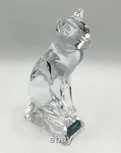 JG Durand Crystal Egyptian Siamese Cat Art Glass French Figurine Paperweight