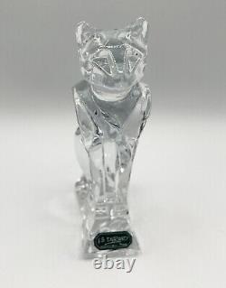 JG Durand Crystal Egyptian Siamese Cat Art Glass French Figurine Paperweight