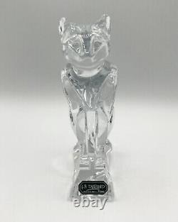 JG Durand Crystal Egyptian Siamese Cat Art Glass French Figurine Paperweight