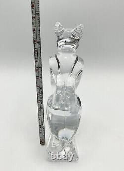 JG Durand Crystal Egyptian Siamese Cat Art Glass French Figurine Paperweight